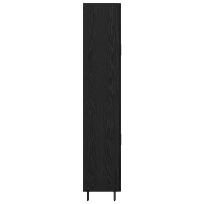 vidaXL Highboard 2 pcs Schwarz Eichen-Optik Holzwerkstoff
