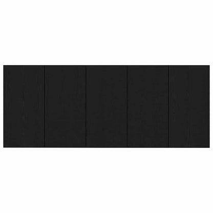 Kopfteil mit Schrank 3 pcs Schwarz Eichen-Optik Holzwerkstoff