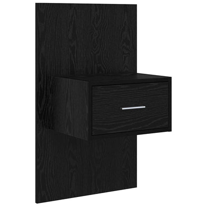 Kopfteil mit Schrank 3 pcs Schwarz Eichen-Optik Holzwerkstoff
