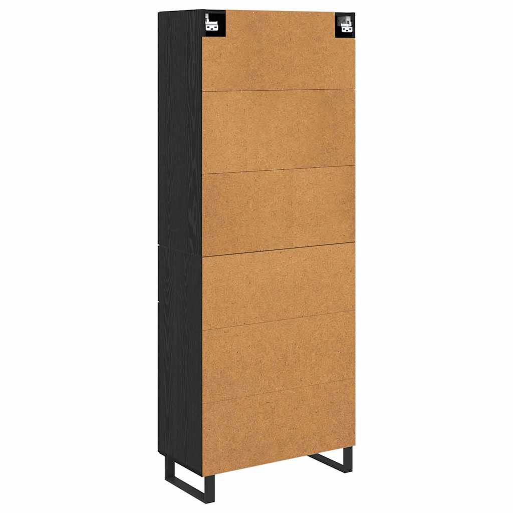 vidaXL Highboard 2 pcs Schwarz Eichen-Optik 69,5 x 34 x 180 cm