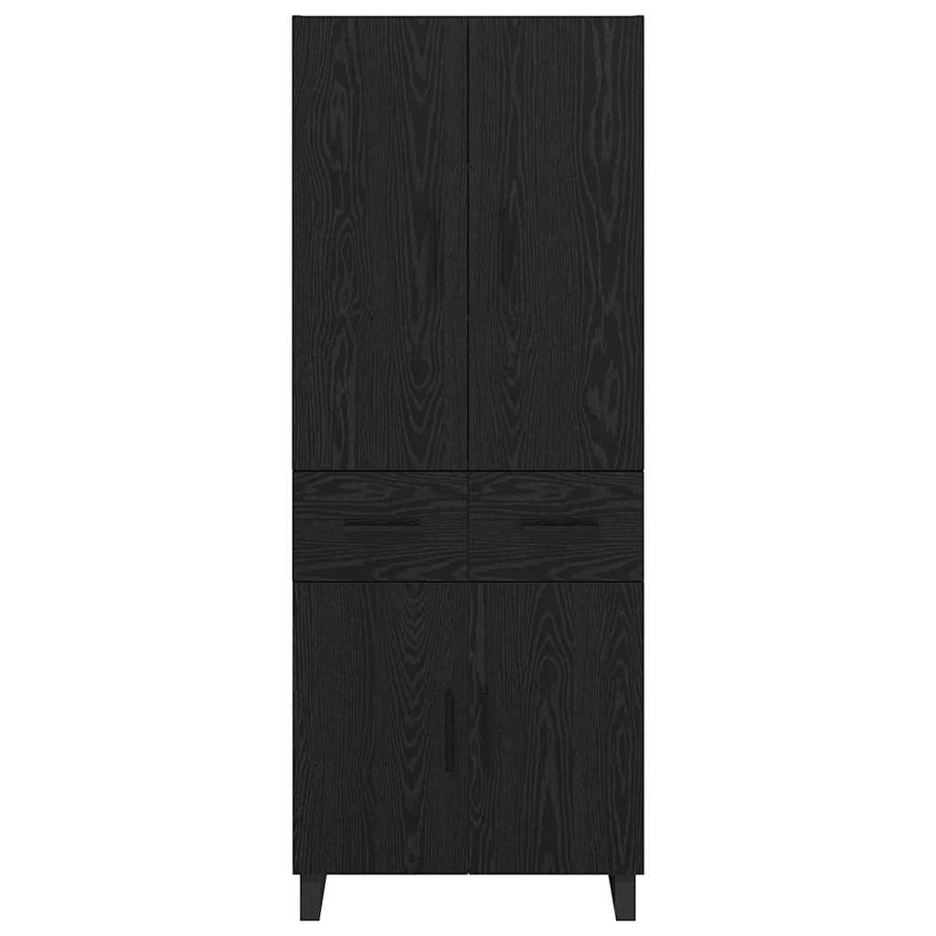 vidaXL Highboard 2 pcs Schwarz Eichen-Optik 69,5 x 34 x 180 cm