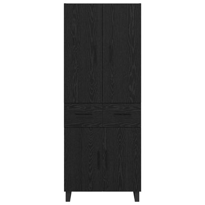 vidaXL Highboard 2 pcs Schwarz Eichen-Optik 69,5 x 34 x 180 cm