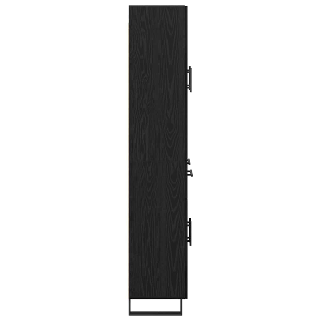 vidaXL Highboard 2 pcs Schwarz Eichen-Optik 69,5 x 34 x 180 cm