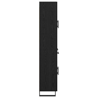 vidaXL Highboard 2 pcs Schwarz Eichen-Optik 69,5 x 34 x 180 cm