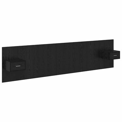 vidaXL Kopfteil mit Schrank 3 pcs Schwarz Eichen-Optik Holzwerkstoff