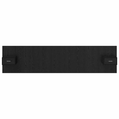vidaXL Kopfteil mit Schrank 3 pcs Schwarz Eichen-Optik Holzwerkstoff