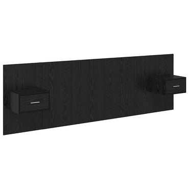 vidaXL Kopfteil mit Schrank 3 Stück Schwarz Eichen-Optik Holzwerkstoff