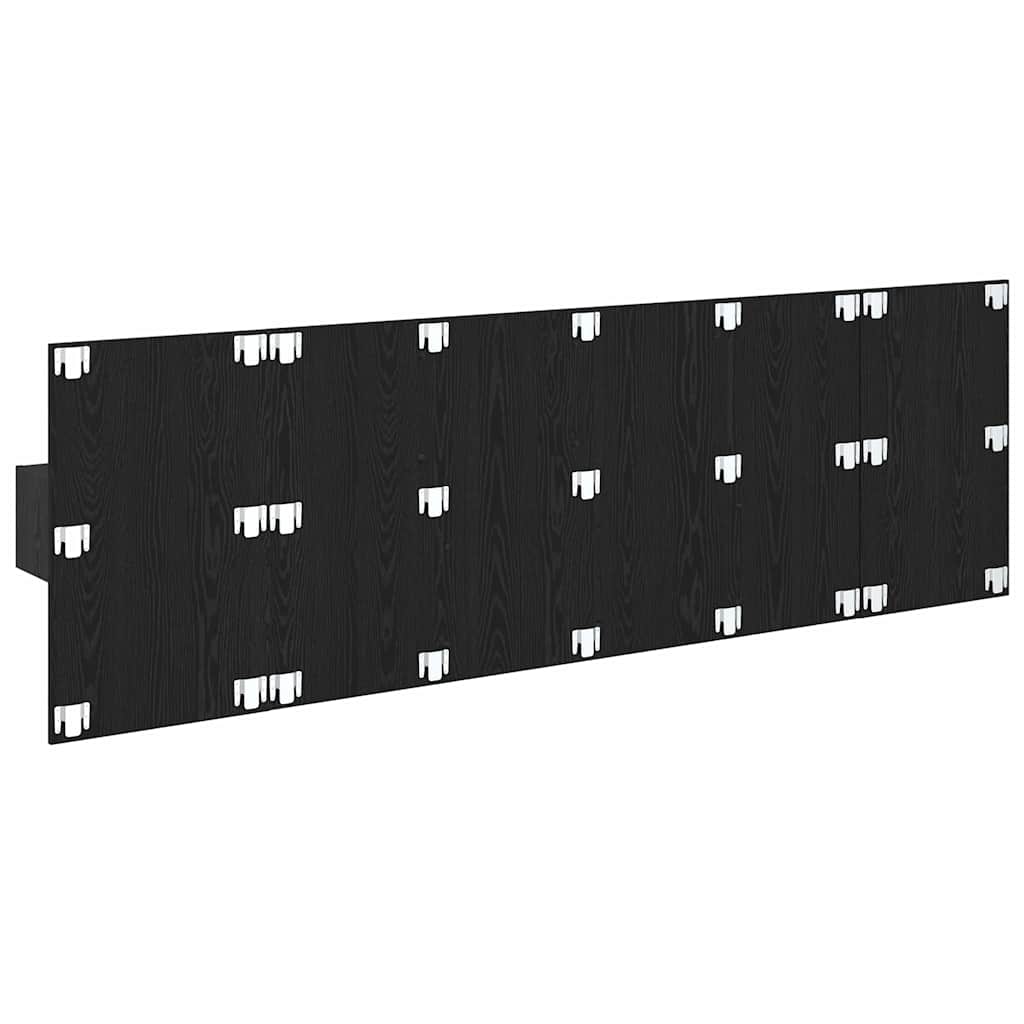 vidaXL Kopfteil mit Schrank 3 Stück Schwarz Eichen-Optik Holzwerkstoff
