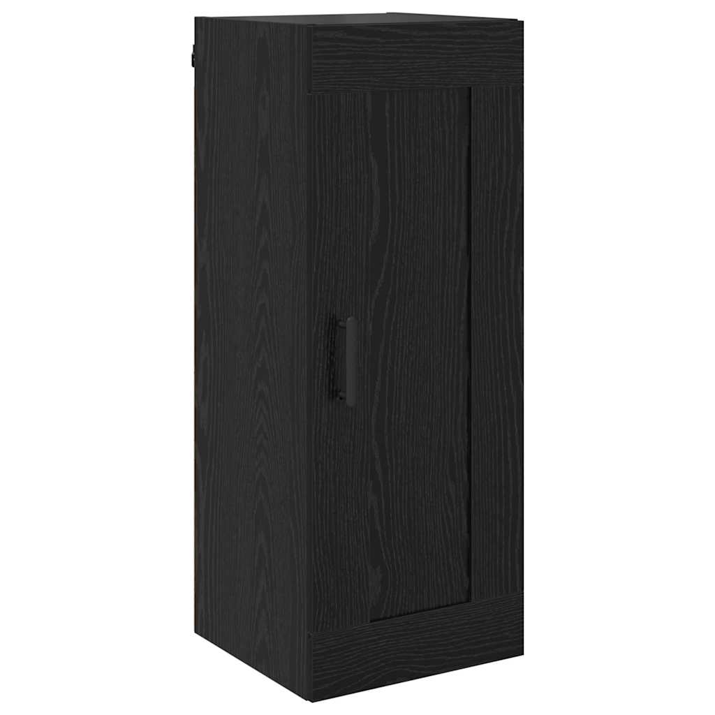 vidaXL Highboard Schwarz Eichen-Optik 34,5 x 34 x 180 cm Holzwerkstoff