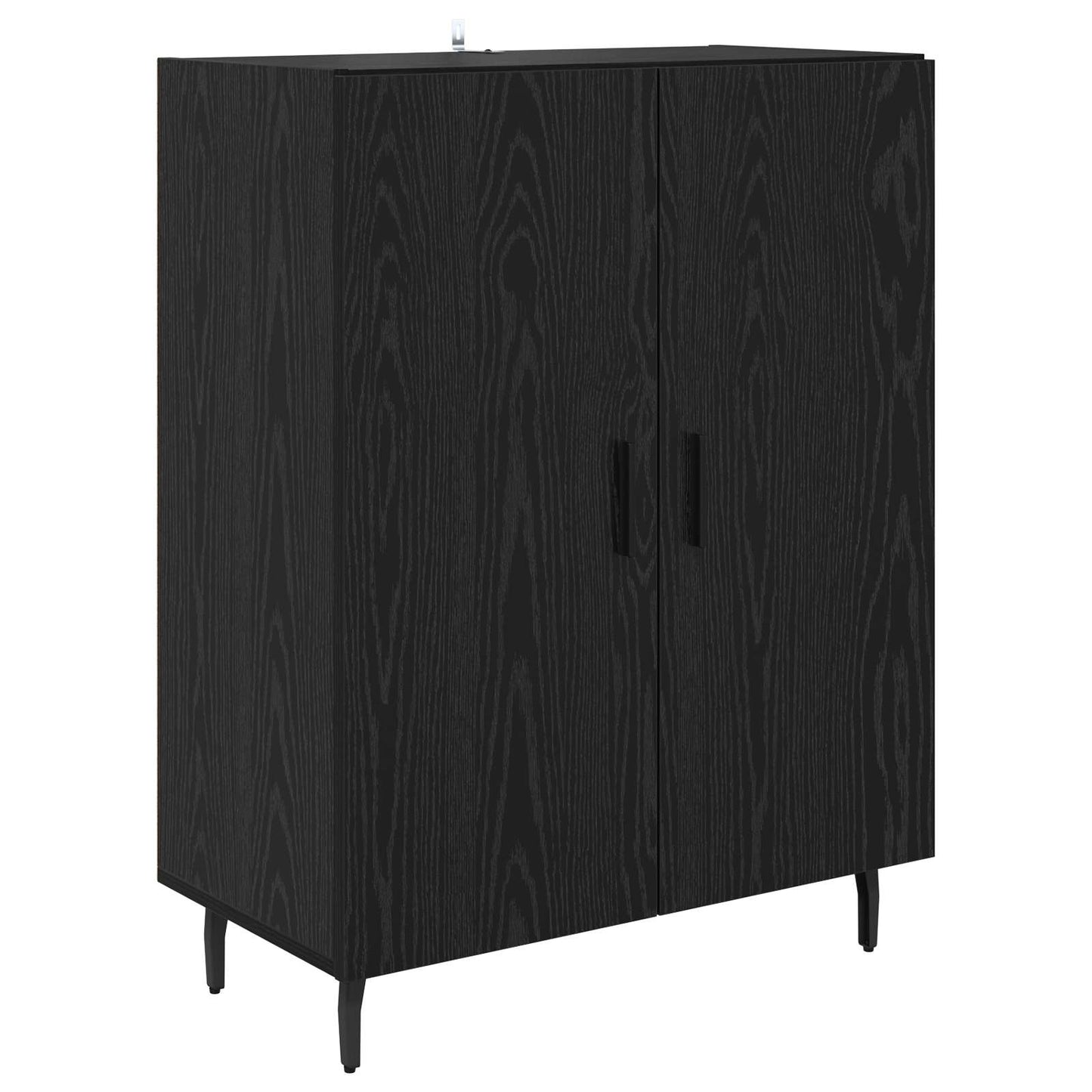 vidaXL Highboard 2 pcs Schwarz Eichen-Optik Holzwerkstoff