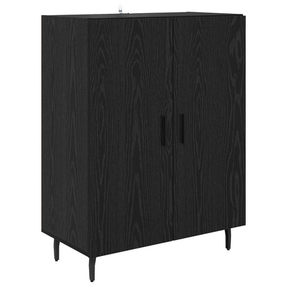 vidaXL Highboard 2 pcs Schwarz Eichen-Optik Holzwerkstoff