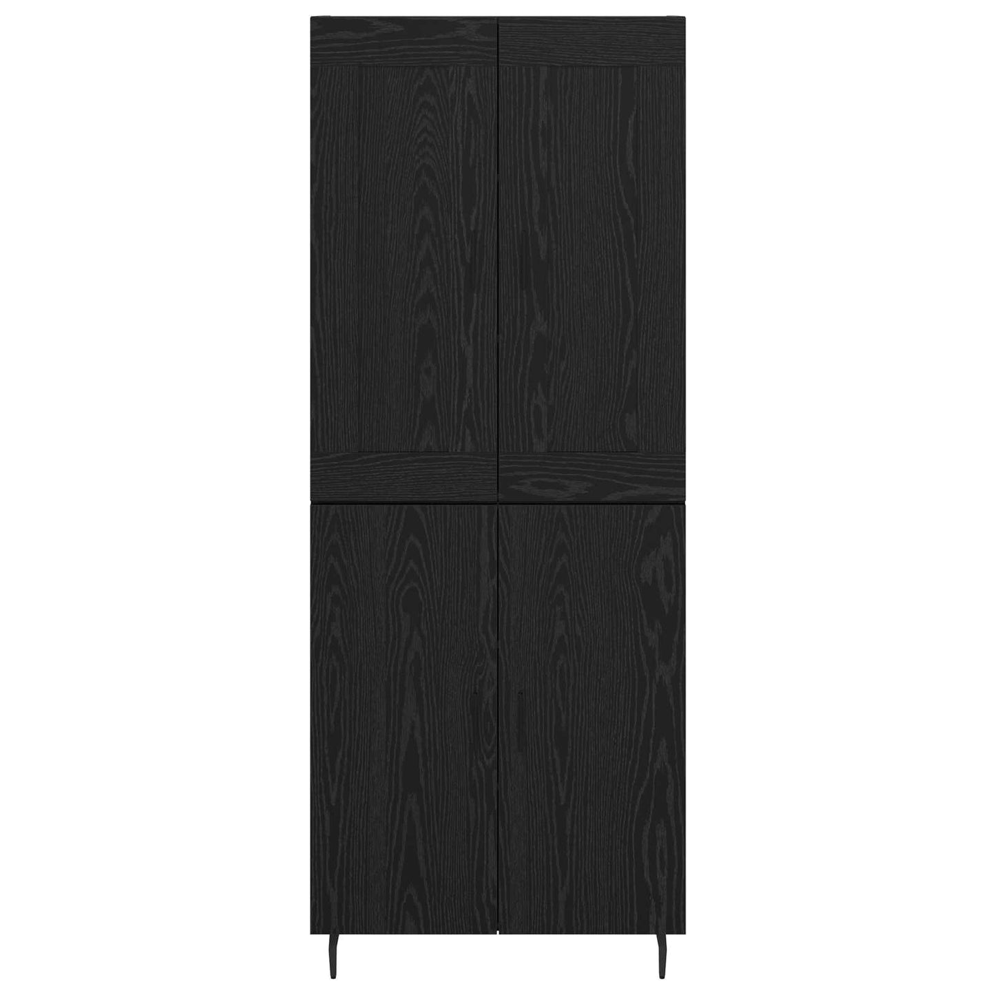 vidaXL Highboard 2 pcs Schwarz Eichen-Optik Holzwerkstoff