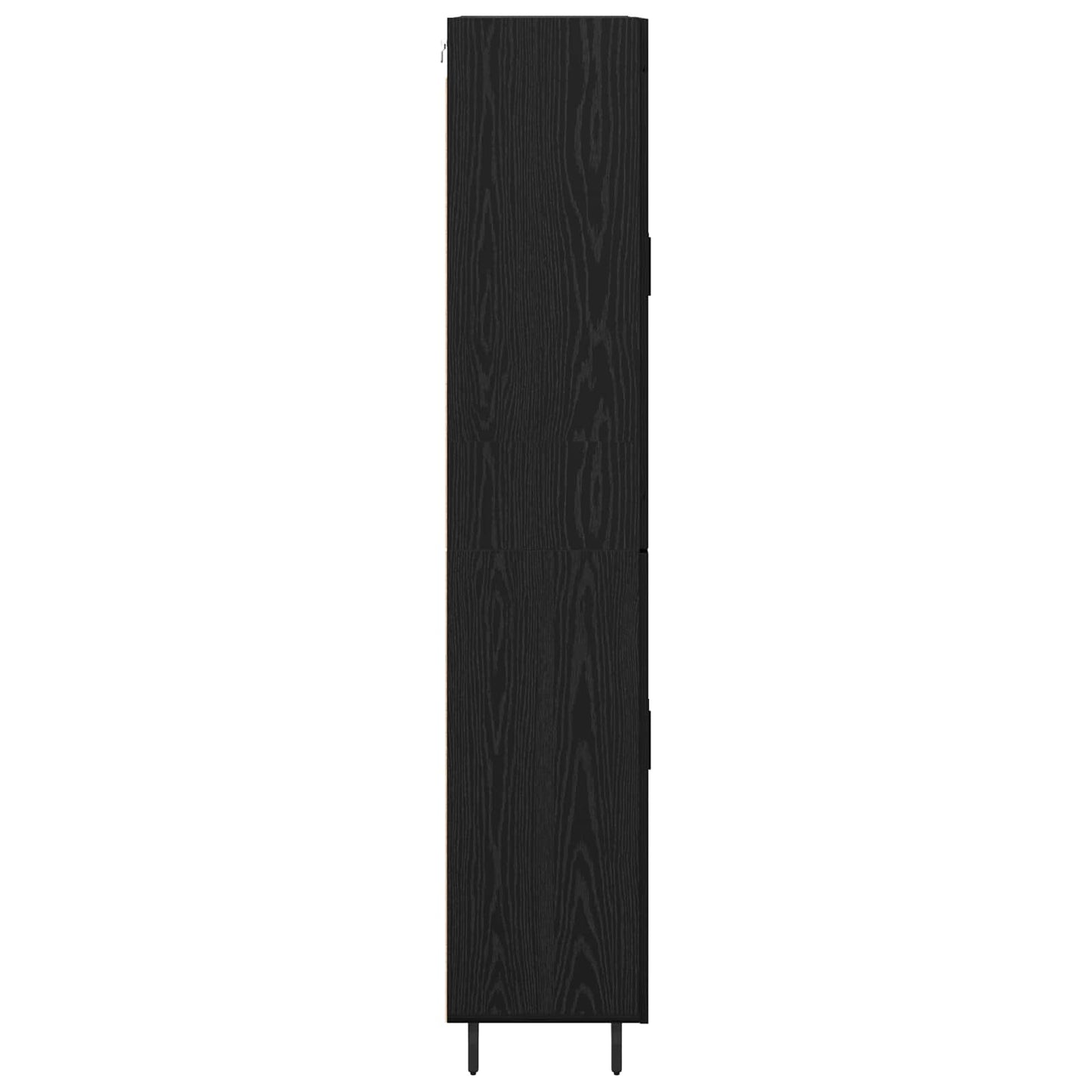 vidaXL Highboard 2 pcs Schwarz Eichen-Optik Holzwerkstoff