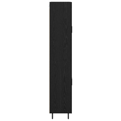 vidaXL Highboard 2 pcs Schwarz Eichen-Optik Holzwerkstoff