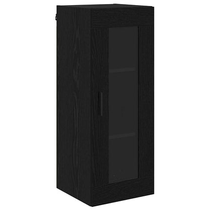 vidaXL Highboard Schwarz Eichen-Optik 34,5 x 34 x 180 cm Holzwerkstoff