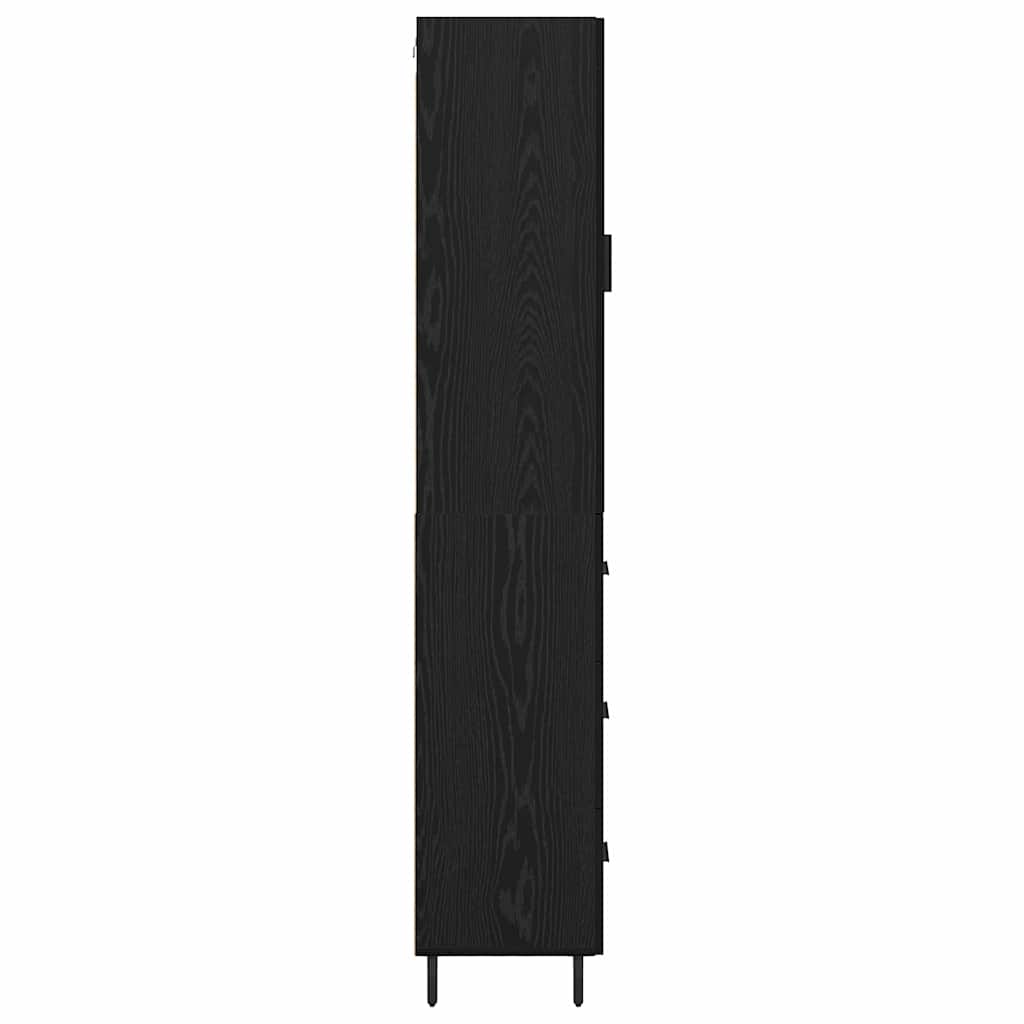 vidaXL Highboard Schwarz Eichen-Optik 34,5 x 34 x 180 cm Holzwerkstoff