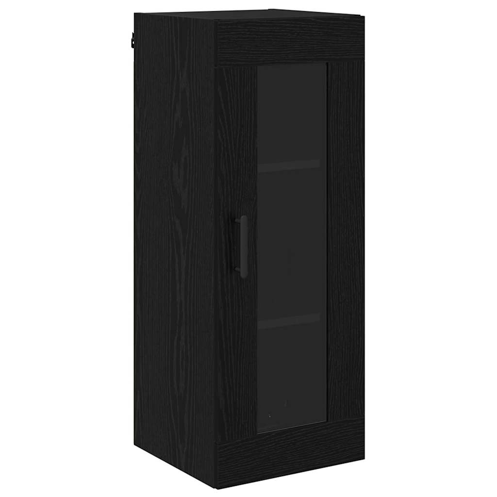 vidaXL Highboard Schwarz Eichen-Optik 34,5 x 34 x 180 cm Holzwerkstoff