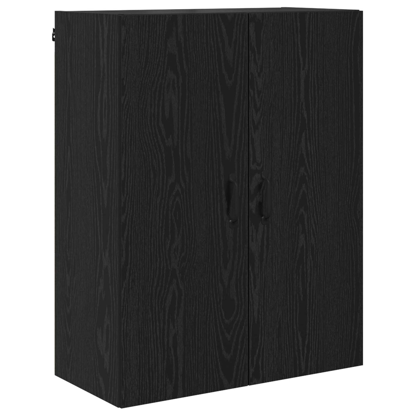 vidaXL Buffet haut noir aspect chêne 69,5 x 34 x 180 cm Bois d'ingénierie