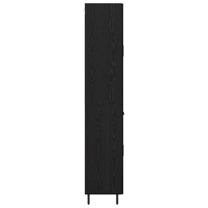vidaXL Highboard 2 pcs Schwarz Eichen-Optik Holzwerkstoff