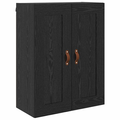 Highboard Schwarz Eichen-Optik 69,5 x 34 x 180 cm Holzwerkstoff