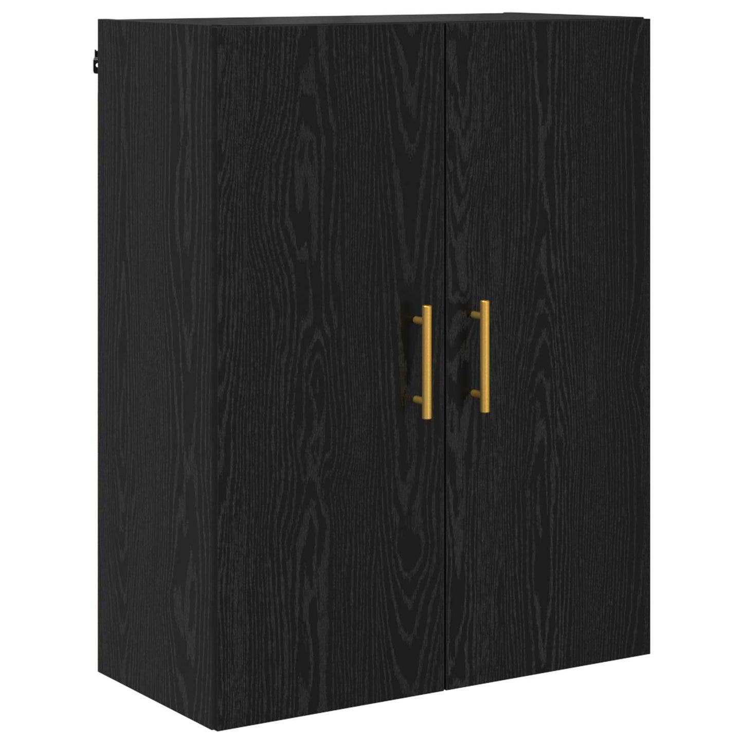 vidaXL Buffet haut noir aspect chêne 69,5 x 34 x 180 cm Bois d'ingénierie