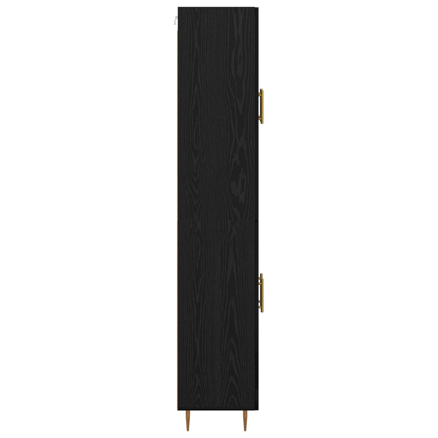 vidaXL Buffet haut noir aspect chêne 69,5 x 34 x 180 cm Bois d'ingénierie