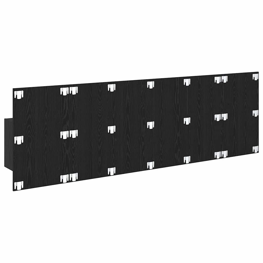 vidaXL Kopfteil mit Schrank 3 Stück Schwarz Eichen-Optik Holzwerkstoff