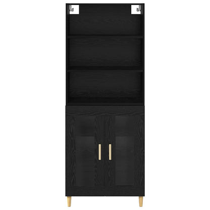 vidaXL Highboard Schwarz Eichen-Optik 69,5 x 32,5 x 180 cm