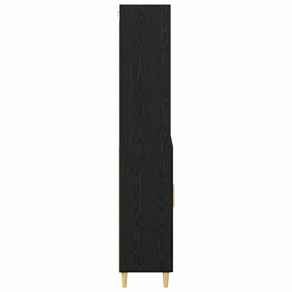 vidaXL Highboard Schwarz Eichen-Optik 69,5 x 32,5 x 180 cm