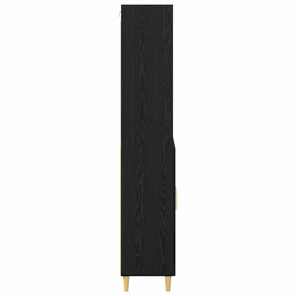vidaXL Highboard Schwarz Eichen-Optik 69,5 x 32,5 x 180 cm