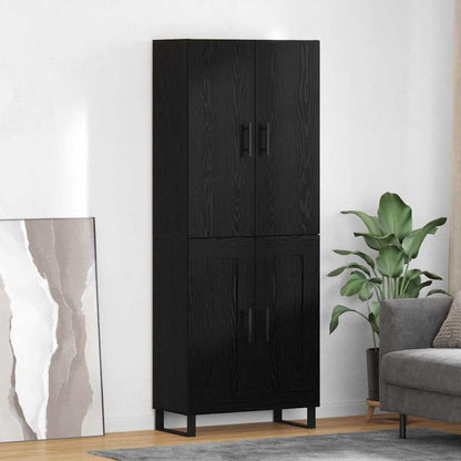 vidaXL Highboard 2 pcs Schwarz Eichen-Optik 69,5 x 34 x 180 cm
