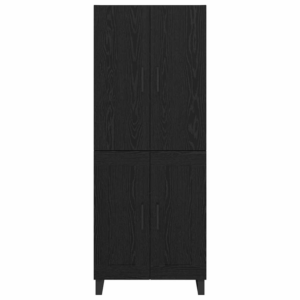 vidaXL Highboard 2 pcs Schwarz Eichen-Optik 69,5 x 34 x 180 cm