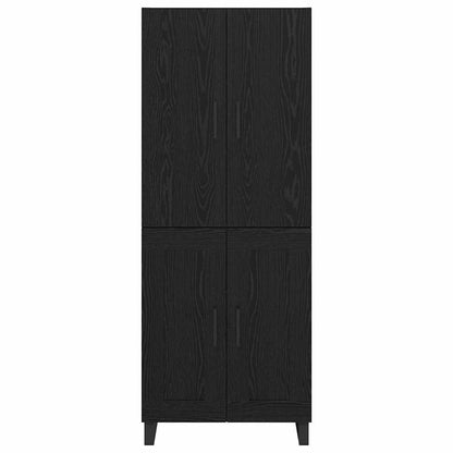 vidaXL Highboard 2 pcs Schwarz Eichen-Optik 69,5 x 34 x 180 cm