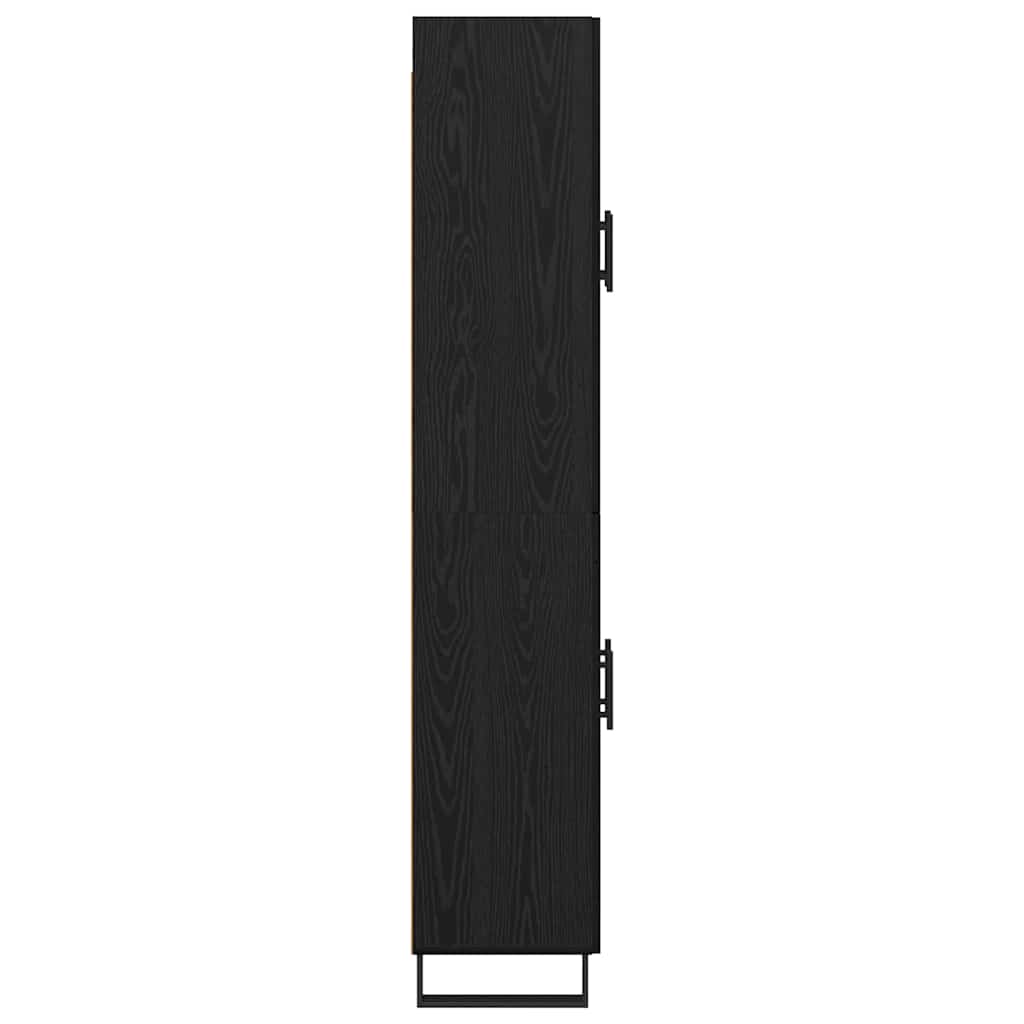 vidaXL Highboard 2 pcs Schwarz Eichen-Optik 69,5 x 34 x 180 cm