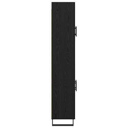 vidaXL Highboard 2 pcs Schwarz Eichen-Optik 69,5 x 34 x 180 cm