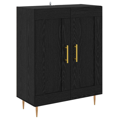 vidaXL Highboard 2 pcs Schwarz Eichen-Optik Holzwerkstoff