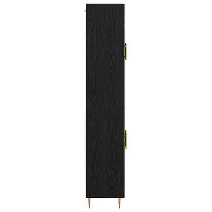 vidaXL Highboard 2 pcs Schwarz Eichen-Optik Holzwerkstoff