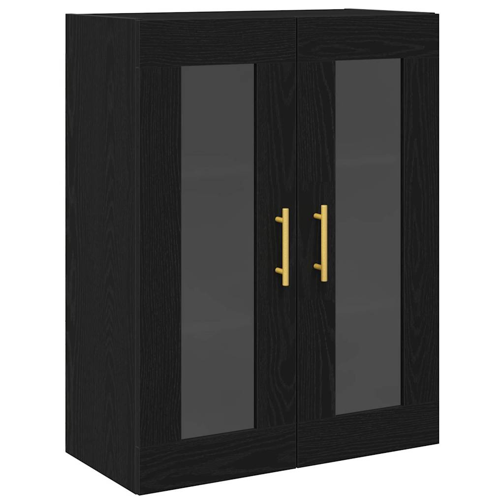 vidaXL Highboard 2 pcs Schwarz Eichen-Optik Holzwerkstoff