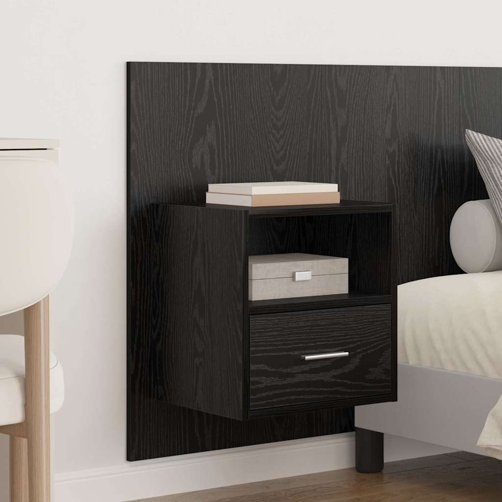 vidaXL Kopfteil mit Schrank 3 pcs Schwarz Eichen-Optik Holzwerkstoff