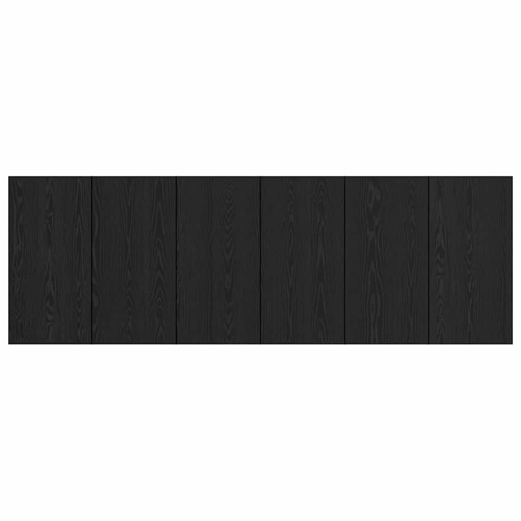 vidaXL Kopfteil mit Schrank 3 pcs Schwarz Eichen-Optik Holzwerkstoff