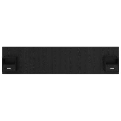 vidaXL Kopfteil mit Schrank 3 pcs Schwarz Eichen-Optik Holzwerkstoff
