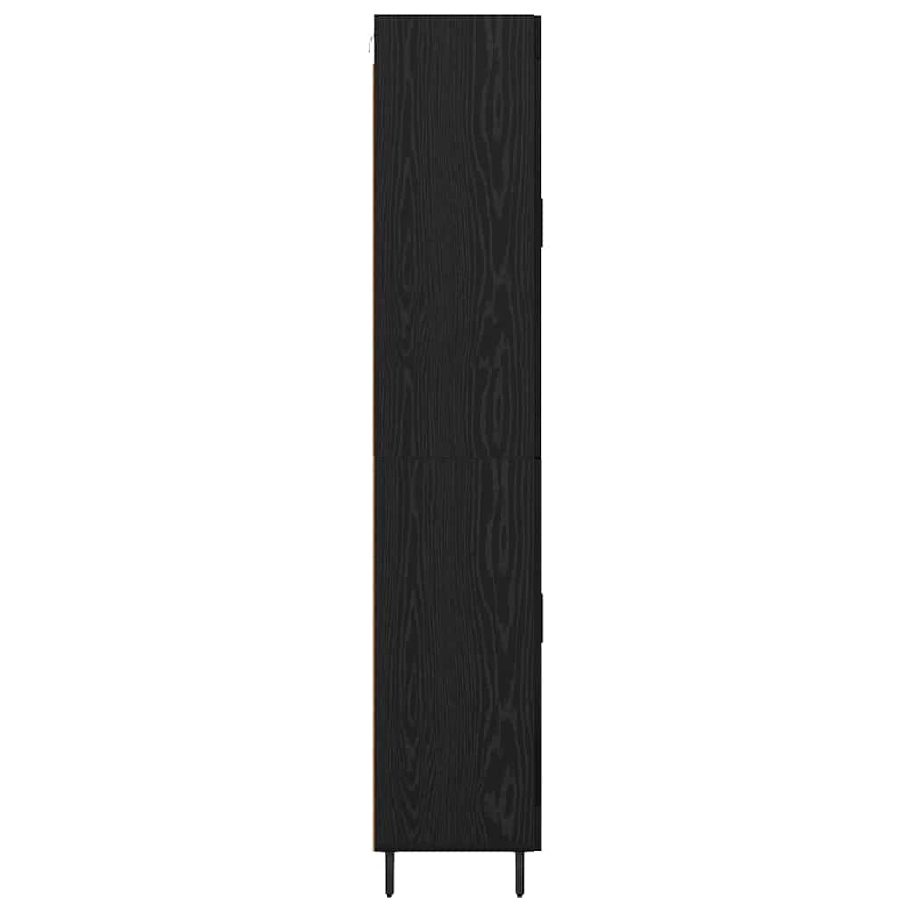 vidaXL Highboard 2 pcs Schwarz Eichen-Optik Holzwerkstoff