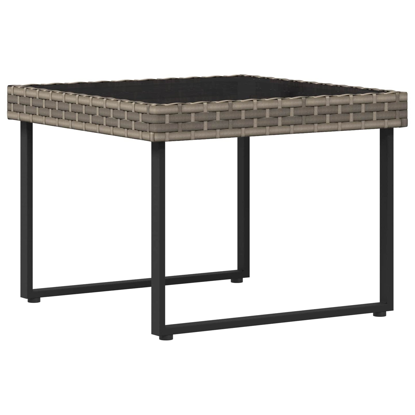 Garten-Sofaset mit Kissen 2 pcs Grau Polyrattan und Stahl