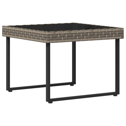 Garten-Sofaset mit Kissen 2 pcs Grau Polyrattan und Stahl