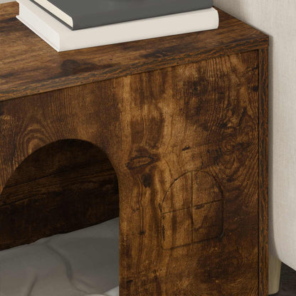 Katzenhaus Geräucherte Eiche 51 x 30 x 52 cm Holzwerkstoff