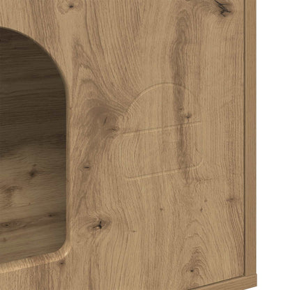 Katzenhaus Kunsthandwerk Eiche 51 x 30 x 52 cm Holzwerkstoff