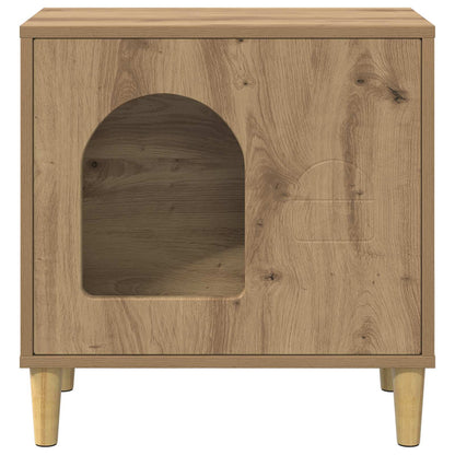 Katzenhaus Kunsthandwerk Eiche 51 x 30 x 52 cm Holzwerkstoff