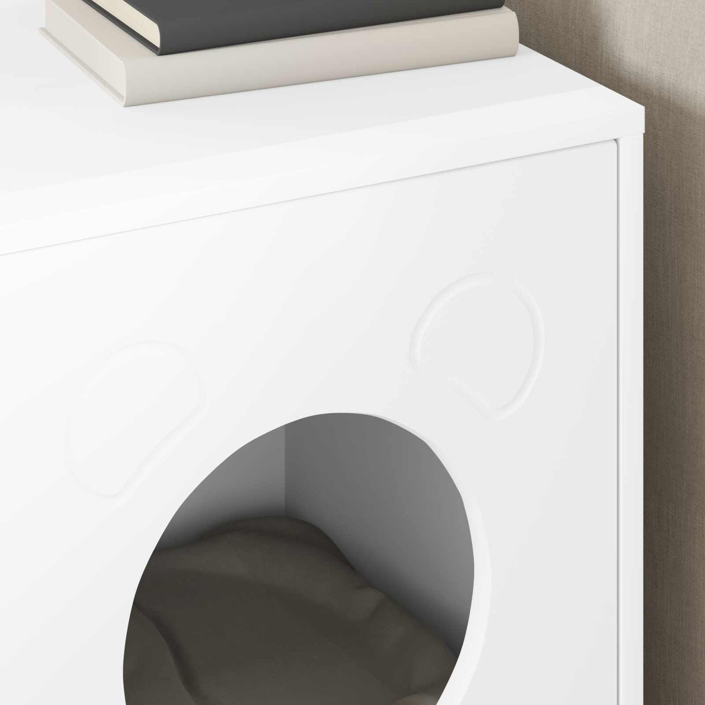 Katzenhaus Weiß 42,5 x 40 x 53 cm Holzwerkstoff