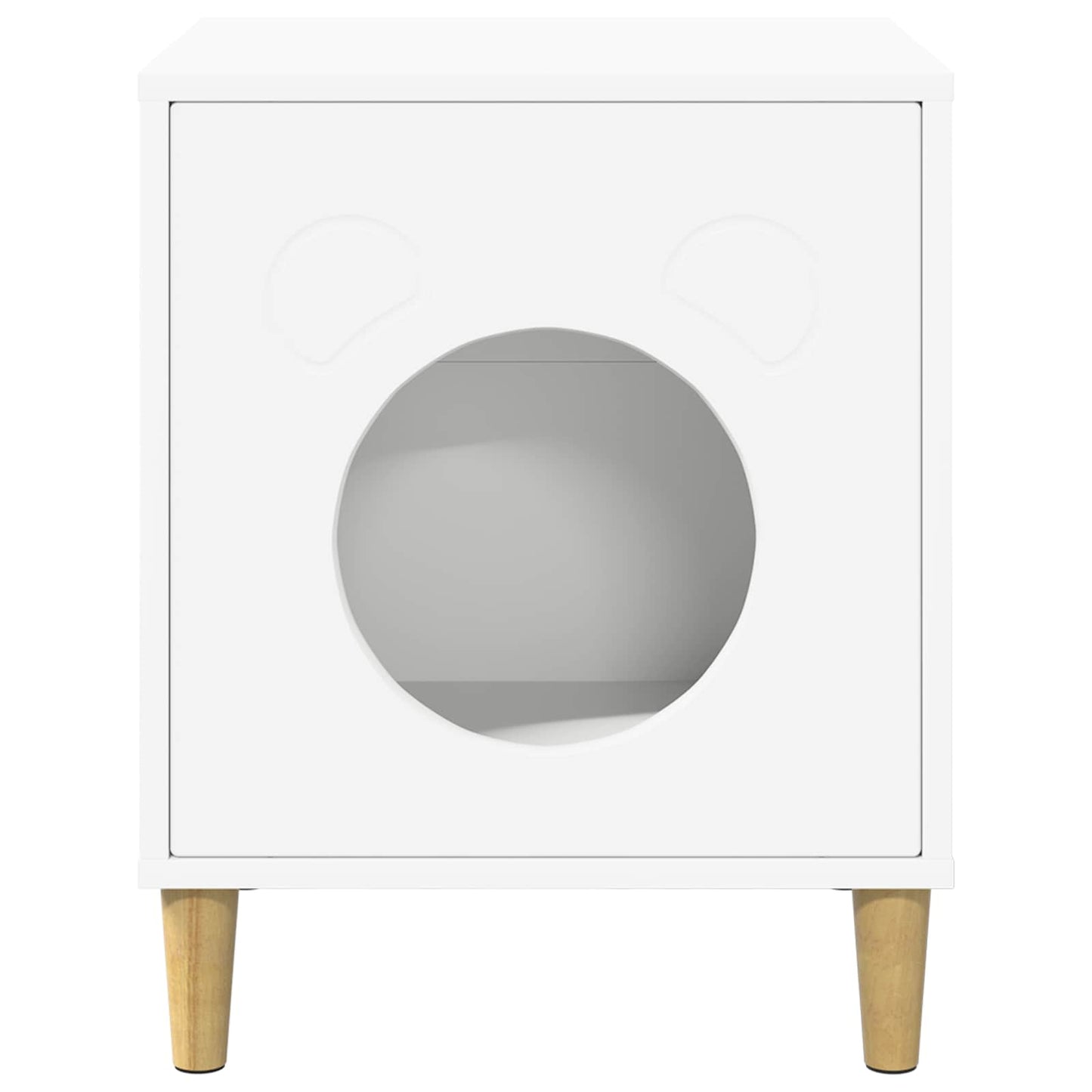 Katzenhaus Weiß 42,5 x 40 x 53 cm Holzwerkstoff