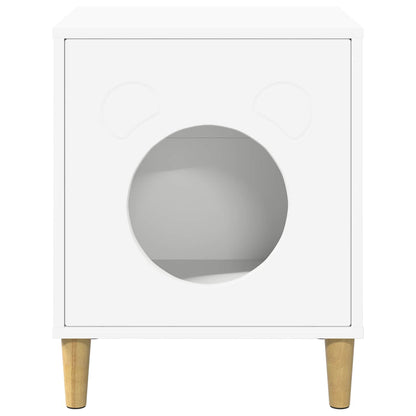 Katzenhaus Weiß 42,5 x 40 x 53 cm Holzwerkstoff